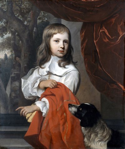 Retrato de un Niño con un Perro, 1658 de Jacob or Jacques van Loo